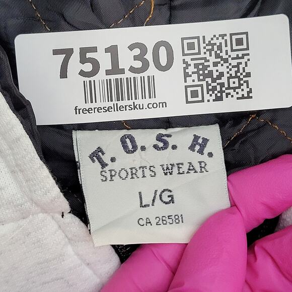 Vintage Wolf AOP Zip Hoodie Jacket Large 24x22 Baggy Gray - Picture 8 of 15